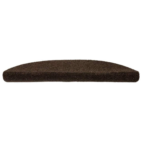 Vidaxl Stair Mats Self -Tilholdte 5 stykker 56x17x3 cm brun halvrund