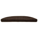 Vidaxl Stair Mats Self -fast 10 stykker 56x17x3 cm brun halvrund