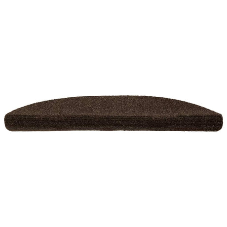 Vidaxl Stair Mats Self -fast 10 stykker 56x17x3 cm brun halvrund