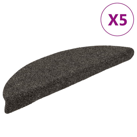 Vidaxl -trapper selv -fast 5 stykker 56x17x3 cm antracit halvkugle halvrund