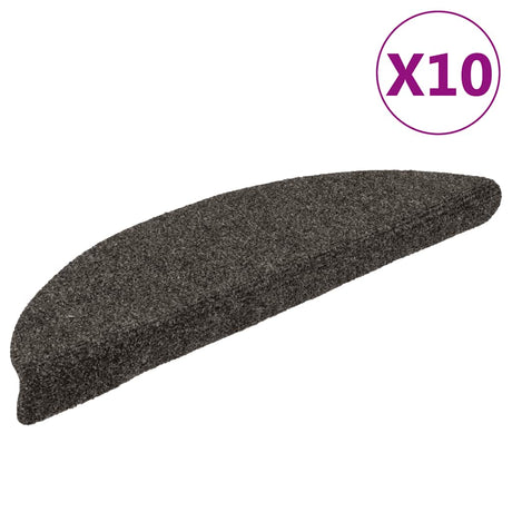 Vidaxl Stair Mats Self -fast 10 ST 56x17x3 cm Antracit Halvisfære
