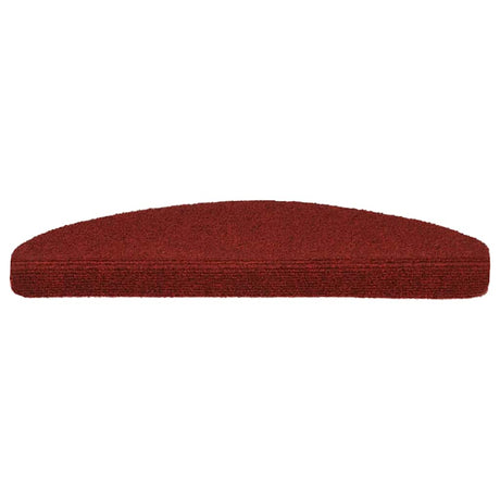 Vidaxl Stair Mats Self -Adhesive 5 stykker 65x21x4 cm Bordeaux Red Semi -Rounds store