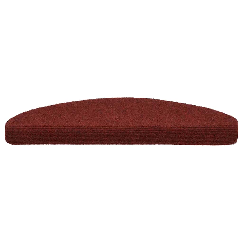 Vidaxl Stair Mats Self -Adhesive 10 PCS 65x21x4 cm Bordeaux Red Semi -Rounds store