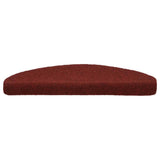 Vidaxl Stair Mats Self -Adhesive 10 PCS 65x21x4 cm Bordeaux Red Semi -Rounds store