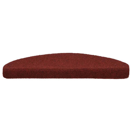 Vidaxl Stair Mats Self -Adhesive 10 PCS 65x21x4 cm Bordeaux Red Semi -Rounds store
