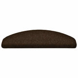 Vidaxl Stair Mats Self -Tilholdte 5 stykker 65x21x4 cm brun semi -runde store