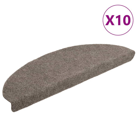 Vidaxl Stair Mats Self -fast 10 st 65x21x4 cm beige halvkugle stor