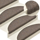 Vidaxl Stair Mats Self -fast 10 st 65x21x4 cm beige halvkugle stor