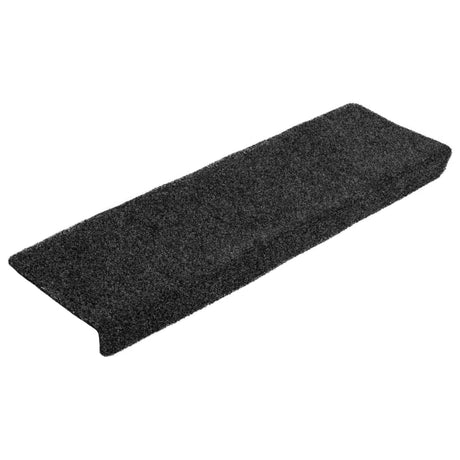 Vidaxl Stair Mats Self -fast 10 stykker 65x21x4 cm grå rektangulær kant