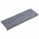 Vidaxl Stair Mats Self -fast 10 stykker 65x21x4 cm lysegrå med rektangulær kant