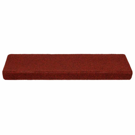 Vidaxl Stair Mats Self -fast 10 stk 65x21x4 cm Bordeaux Red Rectargular Edge