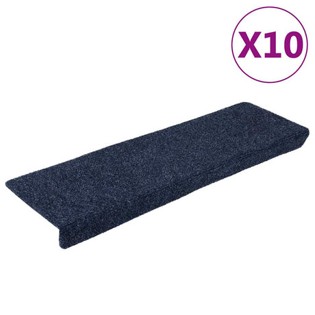 Vidaxl Stair Mats Self -fast 10 stk 65x21x4 cm Anthracite rektangulær kant