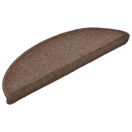 VidaXL trappemåtter 10 stk 56x17x3 cm kaffebrun halvrund