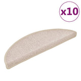 Vidaxl Stair Mats 10 St 56x17x3 cm taupe halvkugle