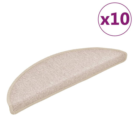 Vidaxl Stair Mats 10 St 56x17x3 cm taupe halvkugle