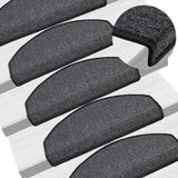 Vidaxl Stair Mats 10 St 65x24x4 cm Anthracite Halvisphere stor