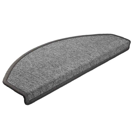 Vidaxx trappemåtter 10 stk 65x24x4 cm mørkegrå halvcirkelformet stor