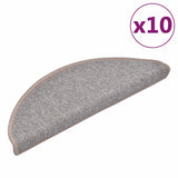 Vidaxl Stair Mats 10 St 65x24x4 cm lysebrun halvkugle stor