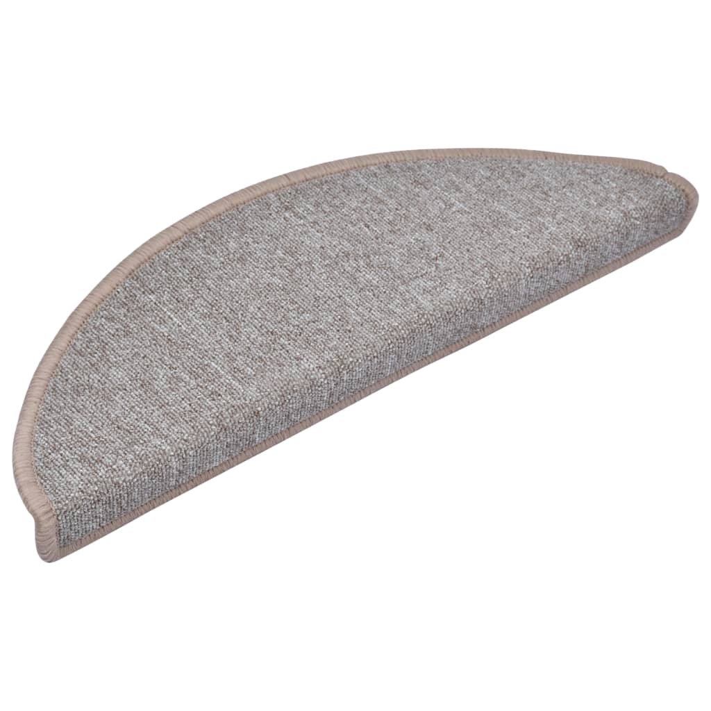 Vidaxl Stair Mats 10 St 65x24x4 cm lysebrun halvkugle stor