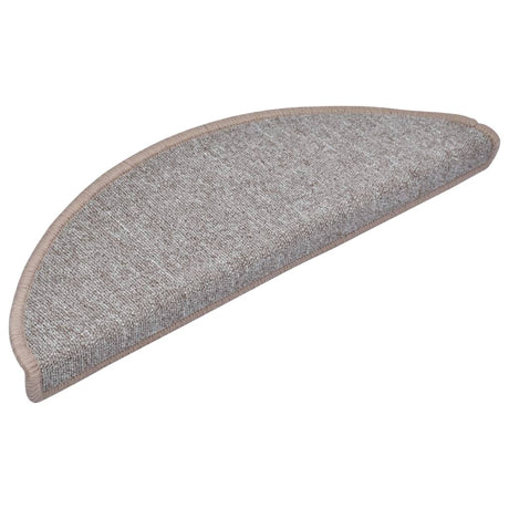 Vidaxl Stair Mats 10 St 65x24x4 cm lysebrun halvkugle stor