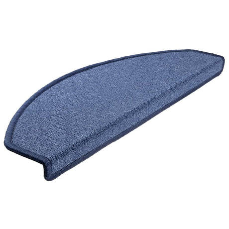 Vidaxx trappemåtter 10 stk 65x24x4 cm blå halvrund stor