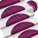 Vidaxl Stair Mats 10 St 56x17x3 cm Violet Hemisphere