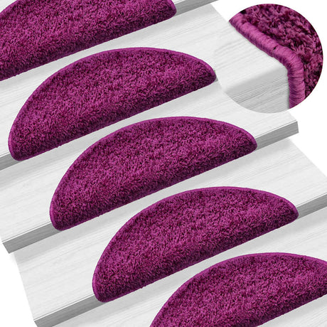 Vidaxl Stair Mats 10 St 56x17x3 cm Violet Hemisphere