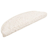 Vidaxx trappemåtter 10 stk 56x17x3 cm hvide halvrunde