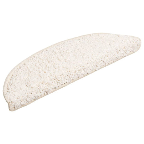 Vidaxx trappemåtter 10 stk 56x17x3 cm hvide halvrunde