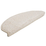 VidaXL trappemåtter 10 stk 65x21x4 cm hvid halvrund stor