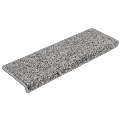 VidaXL trappemåtter 10 stk 65x21x4 cm grå rektangulær kant
