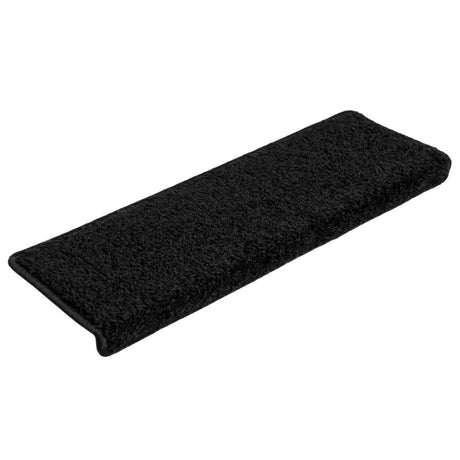 Vidaxx trappemåtter 10 stk 65x21x4 cm sort rektangulær kant