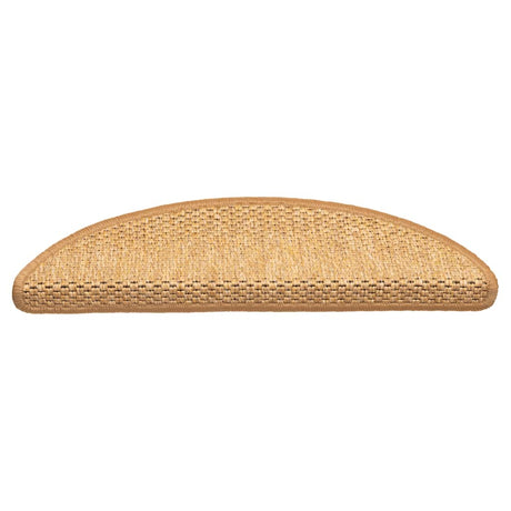 Vidaxl Stair Mats Selvklæbende 15 St. Sisal Look 56x17x3 cm sisal farvet