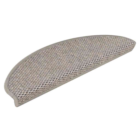 Vidaxl Stair Mats Selvklæbende 15 St. Sisal Look 65x21x4cm sølvfarvet