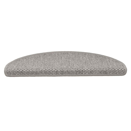 Vidaxl Stair Mats Selvklæbende 15 St. Sisal Look 65x21x4cm sølvfarvet
