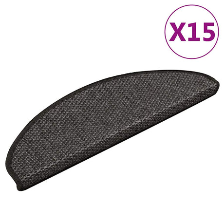 Vidaxl trapper selvklæbende 15. sisal look 65x21x4cm antracitfarve
