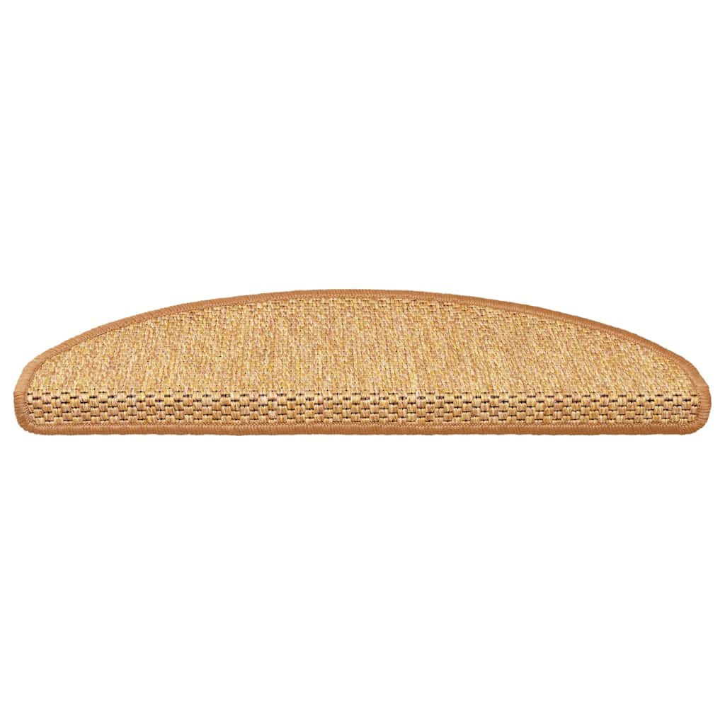 Vidaxl Stair Mats Selvklæbende 15 St. Sisal Look 65x21x4 cm Sisal farvet