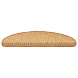 Vidaxl Stair Mats Selvklæbende 15 St. Sisal Look 65x21x4 cm Sisal farvet