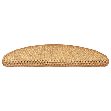 Vidaxl Stair Mats Selvklæbende 15 St. Sisal Look 65x21x4 cm Sisal farvet