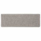 Vidaxl Stair Mats Selvklæbende 15 St. Sisal Look 65x21x4cm sølvfarvet