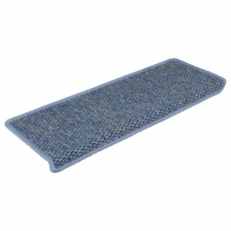 Vidaxl Stair Mats Selvklæbende 15 St. Sisal Look 65x21x4 cm blå