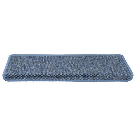 Vidaxl Stair Mats Selvklæbende 15 St. Sisal Look 65x21x4 cm blå