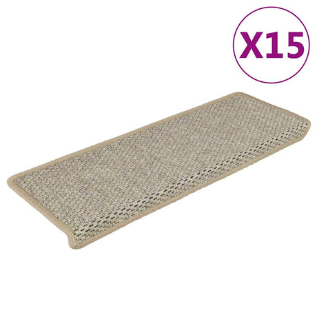 Vidaxl trapper selvklæbende 15 st sisal look 65x21x4 cm grøn