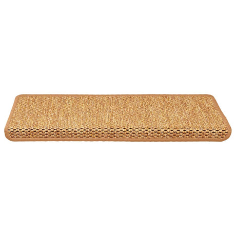Vidaxl Stair Mats Selvklæbende 15 St. Sisal Look 65x21x4 cm orange
