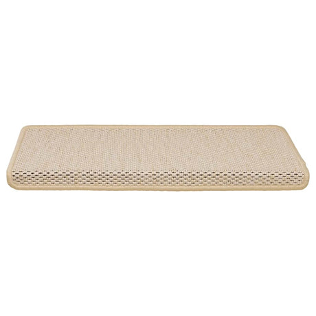 VidaXL trappemåtter selvklæbende 15 stk sisal look 65x21x4 cm berber