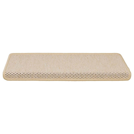 VidaXL trappemåtter selvklæbende 15 stk sisal look 65x21x4 cm berber