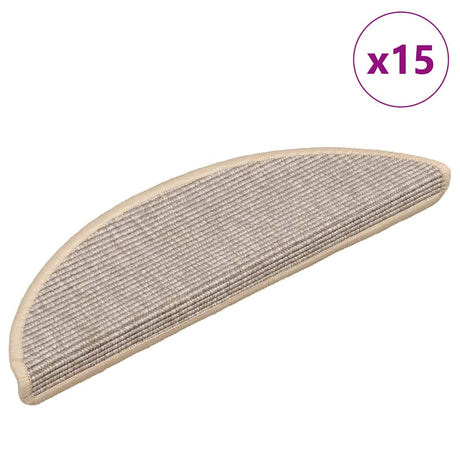 Vidaxl Stair Mats 15 St 56x17x3 cm sølvhalvdel