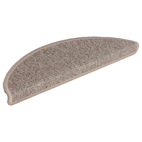 VidaXL trappemåtter 15 stk 56x17x3 cm mørk beige halvcirkelformet