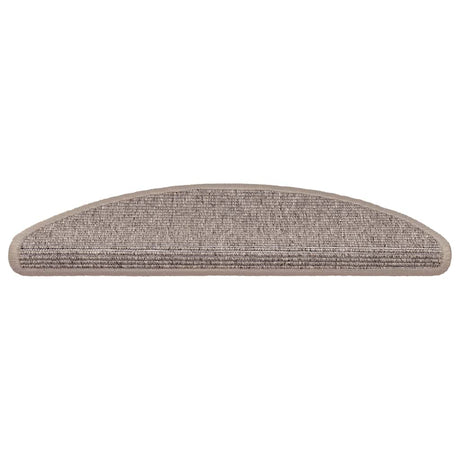 VidaXL trappemåtter 15 stk 56x17x3 cm mørk beige halvcirkelformet