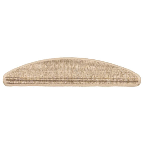Vidaxx trappemåtter 15 stk 56x17x3 cm lys beige halvcirkelformet